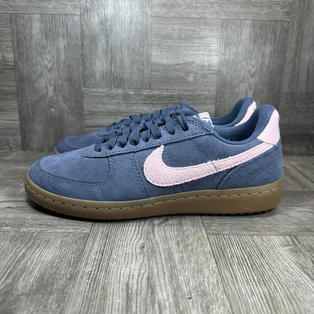 Nike Field General Sneakers Womens 7.5 Navy Pink Suede Gum Sole NEW IF1743-401 - Picture 2 of 8